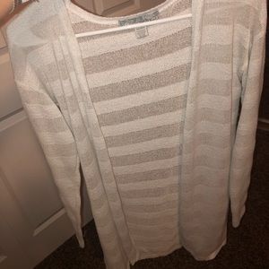 white cardigan!